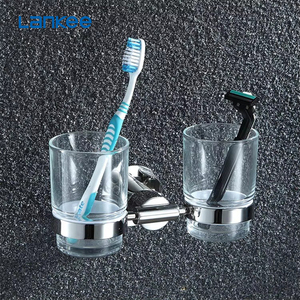 Support <span class=keywords><strong>mural</strong></span> double pour brosses <span class=keywords><strong>à</strong></span> dents en acier inoxydable – Offre spéciale - Product Image 1