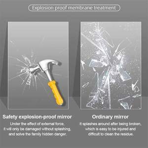 Custom Size Large Farmeless Led Light Smart Defog <strong>Half</strong> Moon Shape LED Light <strong>Mirror</strong> With Anti Fog - Product Image 4