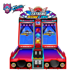 เครื่องเล่นโบว์ลิ่งสองเลนสีสัน<span class=keywords><strong>สดใส</strong></span>ในสวนสนุก พร้อมวิดีโอพินบอล โยนลูกบอล ตู้เกมหยอดเหรียญ โบว์ลิ่งอาร์เคดแบบหยอดเหรียญ - Product Image 5