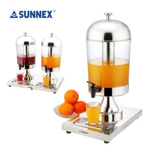 Sunnex Distributeur de jus de fruits classique 8L avec service de buffet en acier inoxydable SAN Container pour restaurant - Product Image 5