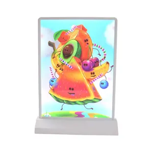 A4 light box battery acrylic sign holder clear table stand menu holder rechargeable led photo frame