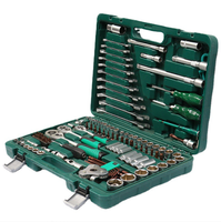 Boîte à outils de réparation automobile, verte, livraison rapide, 121 pièces