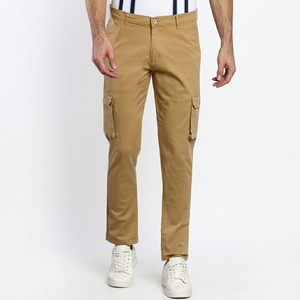 <b>Men</b> Casual Canvas Mid Waist Quick Dry Lightweight Eco-Friendly 100% Cotton Anti-Wrinkle Cargo Pants - Product Image 1