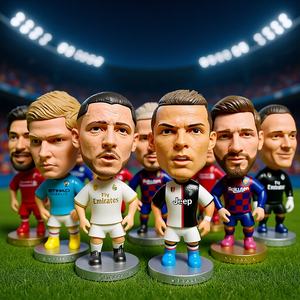 Muñecos de Estrellas, Figuras de Acción y Juguetes de Colección de <span class=keywords><strong>Cristiano</strong></span> <span class=keywords><strong>Ronaldo</strong></span>, Lewandowski, Messi, Neymar y Salah para Fanáticos del Fútbol - Product Image 1