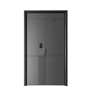 Puerta de Seguridad de Acero al por Mayor, Diseño de Puerta de Acero Inoxidable, Puertas de Acero Modernas para el Hogar - Product Image 6