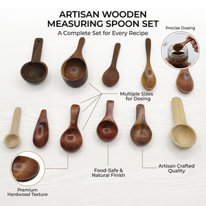 Cuillère doseuse en bois massif multi-tailles 3g 5g 8g <span class=keywords><strong>10g</strong></span> pour café, matcha, thé, avec logo gravé personnalisé, petite cuillère à poudre - Product Image 1