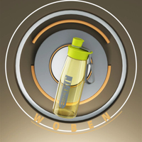 Bouteille d'eau de sport PC 800 ml, design anti-fuite, compatible lave-vaisselle, écologique, avec sangle de transport pour la randonnée et l'usage quotidien