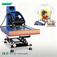 Presse à chaud semi-automatique avec tiroir pour transfert de t-shirt par sublimation magnétique 16x20 coulissant 40x50cm à ouverture automatique