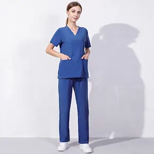 Manica corta personale ospedaliero uomo donna infermieristica uniforme scrub medico uniformi set