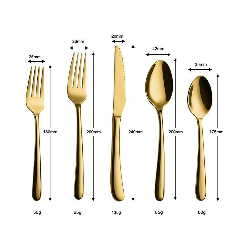 Mirror gold -5 piece set