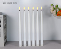 Vente en gros de bougies LED 3D sans flamme à piles en plastique pour la décoration de mariage pour Diwali et Halloween