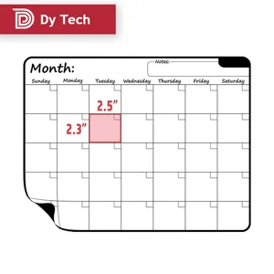 Magnet Whiteboard Acryl wöchentlichen Wandkalender Planer Dry Erase Monatliche Flip chart Kalender für Kühlschrank benutzer definierte magnetische ca.
