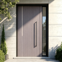 Porte intérieure en PVC écologique personnalisée en usine, porte plate en bois étanche, résistante à l'humidité pour la décoration immobilière