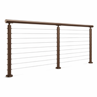 Poteau rond pour garde-corps à câbles, balustrade pour balcon, escalier, terrasse, projets commerciaux et résidentiels, vente en gros