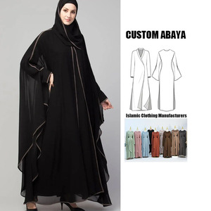 Recommander Abaya Kaftan <span class=keywords><strong>Tunique</strong></span> Kimono Dubaï Arabe Cardigan Dames Abaya Femmes Robe Musulmane Pas Cher - Product Image 2