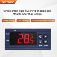 Termostat universal pemanas dan pendingin STC-1000 STC-3000 12V 24V 220V pengontrol suhu inkubator