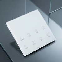 Interrupteur mural tactile en verre trempé de 2 mm, 3 mm, 4 mm, panneau en verre sensible pour la décoration murale de la maison intelligente, interrupteurs et prises en verre