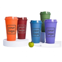 Gobelet à café réutilisable en plastique sans BPA avec paille, idéal pour les fêtes, les promotions, les cadeaux, le bureau, le café, les jus et l'extérieur