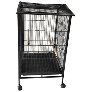 <span class=keywords><strong>Jaula</strong></span> de Lujo Grande de Metal Negro con 4 Ruedas <span class=keywords><strong>para</strong></span> Loros, Canarios, Guacamayos y Periquitos, Venta al por Mayor - Product Image 6