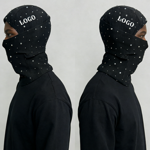 <span class=keywords><strong>Cagoule</strong></span> noire taille unique entièrement ornée de strass, masque de <span class=keywords><strong>ski</strong></span> tendance style rappeur Yeat Sheisty Bling - Product Image 5