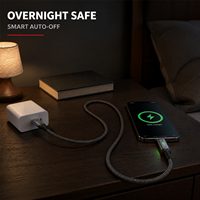Câble USB PD 60W avec Conception Intelligente Anti-Coupure de Courant en Alliage d'Aluminium Compatible pour Ordinateur Portable, Moniteur et Téléphone Mobile