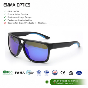 Occhiali da Sole Polarizzati da <span class=keywords><strong>Uomo</strong></span> alla Moda con Logo Personalizzato, Montatura Moderna Monoblocco in TR90, Lenti TAC ad Alta Definizione - Product Image 1