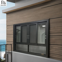 Fenêtre coulissante horizontale pliante en alliage d'aluminium 6063-T5 de 2,0 mm, double vitrage, certifiée Energy Star, moderne, pour hôtel, salon