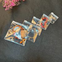 Sac à bijoux transparent à fermeture éclair en PVC personnalisé avec propre logo petit emballage en plastique pour colliers et bijoux