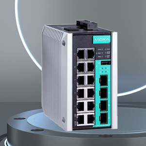 Commutateur industriel géré Moxa EDS-G516E-4GSFP-T, 12 ports, 100 Mbps, prise en charge des VLAN de cœur - Product Image 1