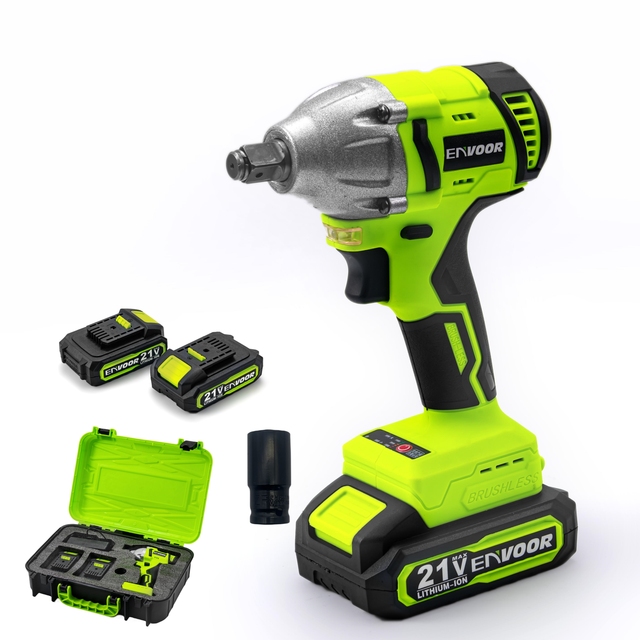 Handheld Brushless Electric Impact Wrench 300N.m Cordless Power Tool 21V 1/2 in Drive