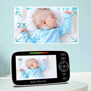 GTW Sm43C 4,3-Zoll-Großbildschirm 2MP 2x Optischer <span class=keywords><strong>Zoom</strong></span> 60° Weitwinkel Baby- und Haustiermonitor Nachtsicht Temperaturanzeige Musikwiedergabe - Product Image 5
