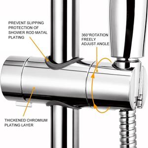 18-25MM Adjustable ABS Replacement Hand <strong>Shower</strong> Rail <strong>Head</strong> Slider Clamp Holder <strong>Bracket</strong> Chrome Plated <strong>Shower</strong> <strong>Head</strong> <strong>Bracket</strong> - Product Image 5