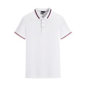 Camisa de Manga Corta para Hombre, Color Sólido, Logotipo Bordado en la Parte Delantera, Ropa Casual, Transpirable, Tejido de Poliéster - Product Image 3