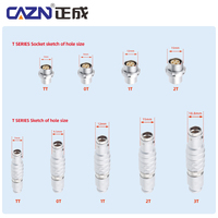 Offres Spéciales T série TGG 0T 1T 2T verrouillage rapide 2-9Pin connecteur circulaire fil de Contact en cuivre enfichable direct pour aérospatiale 3P 4P Din