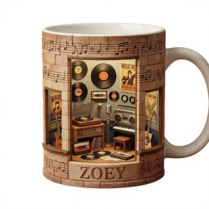 Mug en céramique personnalisé imprimé par sublimation, résistant au lave-vaisselle et au micro-ondes, emballage cadeau pour une utilisation promotionnelle d'entreprise - Product Image 1