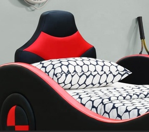 Excellent <span class=keywords><strong>lit</strong></span> d'enfant en cuir PU en forme de S avec couleur assortie au <span class=keywords><strong>noir</strong></span> <span class=keywords><strong>et</strong></span> au <span class=keywords><strong>rouge</strong></span> pour prix d'usine - Product Image 3