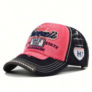 Gorra de Béisbol Estilo Hip Hop Vintage, Suave, Lavada, con 5 Paneles, Diseño Deportivo, Bordado 3D, Cierre a Presión - Product Image 5