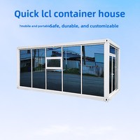 Maison conteneur modulaire préfabriquée détachable, moderne, à assemblage rapide, structure en acier portable, bureau mobile, cabine de garde, boutique