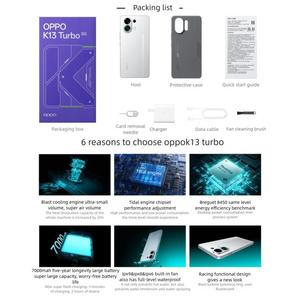 Versione Cinese OPPO K13 Turbo 16GB+256GB, Schermo con Impronta Digitale, 6.8 Pollici, ColorOS 15.0, Octa Core, NFC, Smartphone 5G - Product Image 2