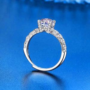 Anillo De Acero Inoxidable Full Moissanite Diamond <b>Ring</b> <b>Adjustable</b> Open Zircon <b>Ring</b> Engagement Copper <b>Rings</b> for Bridal - Product Image 3