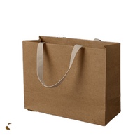 Sac de nourriture cadeau kraft durable SML logo personnalisé sac en papier avec poignée en ruban