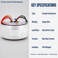 Transformateur toroïdal triphasé élévateur/abaisseur de tension à enroulement en cuivre, onduleur à faible bruit 15 kVA 220 V 480 V 440 V 24 V pour applications industrielles