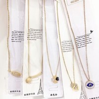 Échantillon Gratuit Collier Cadeau Promotionnel pour Femme Usine Personnalisée Bijoux Bon Marché en Acier Inoxydable Argent Titane Acier Collier Cadeau pour Femme