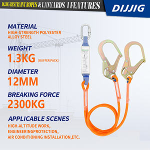 ชุดสายรัดนิรภัยแบบเต็มตัวสำหรับงานที่สูง พร้อมสายรัดแบบตะขอคู่ โครงสร้างความสูง เหมาะสำหรับงานที่สูง ได้รับการรับรองมาตรฐานระดับมืออาชีพ - Product Image 5