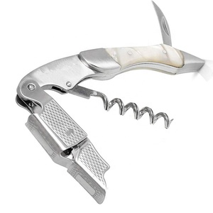 <span class=keywords><strong>Tire</strong></span>-bouchon à vin en acier <span class=keywords><strong>Laguiole</strong></span> moderne à double charnière avec poignée en résine et corps plat en métal - Product Image 5
