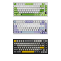 Clavier mécanique de jeu sans fil 2,4 G Ajazz AK820 avec éclairage LED RGB filaire, 75 %