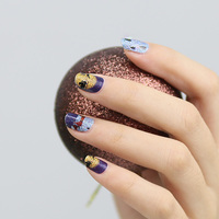 Autocollants pour ongles à la mode, très vendus, 16 motifs, style Halloween, enveloppes pour ongles