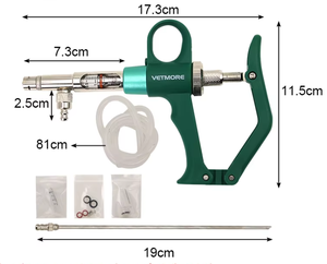 1/2/5ml <span class=keywords><strong>Seringue</strong></span> Continue pour Volaille Acier Inoxydable Réglable Vaccinateur Injecteur Porc Vache et Mouton <span class=keywords><strong>Seringue</strong></span> Métallique - Product Image 5