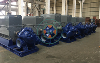 Pompa Air AC Horizontal 380V Impeller Ganda Aliran Tinggi Berkualitas Tinggi Pabrikasi Pabrik, Casing Besi Cor Sentrifugal Terpisah