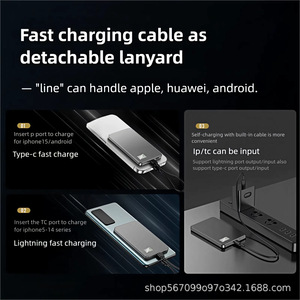 Banco de Energía con Carga Inalámbrica de 10000 mAh, Diseño Compacto de Aleación de Aluminio, con Pantalla Digital y Entrada Tipo C - Product Image 3